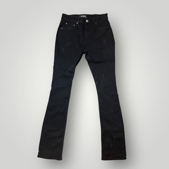 Serenede Men’s Black Skinny Jeans Size 30 Distressed Slim Fit Denim - Picture 1 of 10